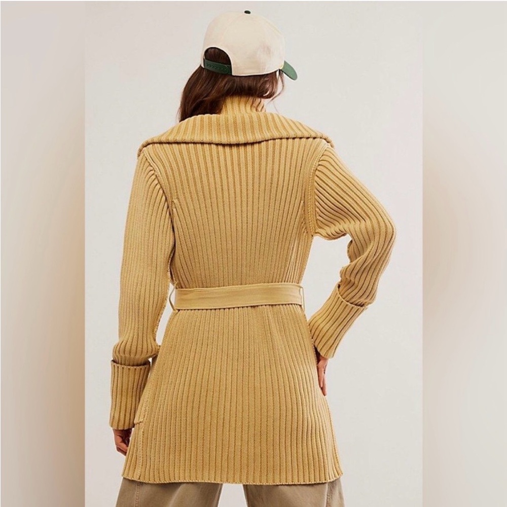 Free People Tan Ribbed Cardigan - Picture 3 of 4
